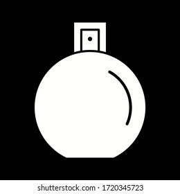 Icono de glifo del vector de frasco de Perfume único