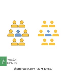 Unique person icon. Simple flat style. Individual, people, crowd, different, stand, group, pictogram, figure, team concept. Vector illustration isolated on white background. EPS 10