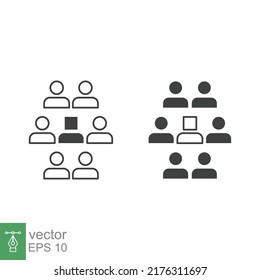 Unique person icon. Simple outline and solid style. Individual, people, crowd, different, stand, group, pictogram, figure, team concept. Vector illustration isolated on white background. EPS 10
