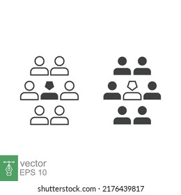 Unique person icon. Simple outline and solid style. Individual, people, crowd, different, stand, group, pictogram, figure, team concept. Vector illustration isolated on white background. EPS 10