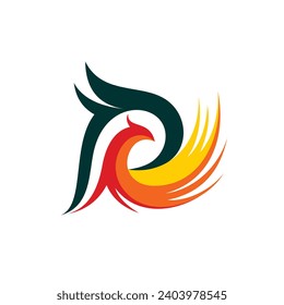 Unique phoenix logo, unique bird logo