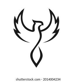 unique phoenix logo design vector template