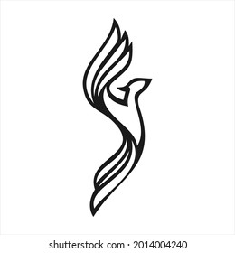 unique phoenix logo design vector template