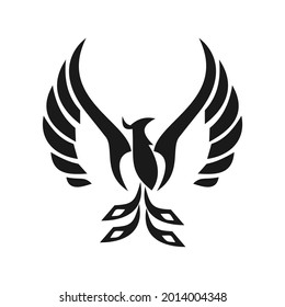 unique phoenix logo design vector template