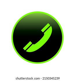 unique phone logo with glowing effect on transparent background