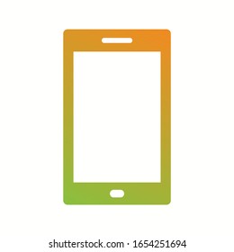 Icono de glifo de vector de teléfono único