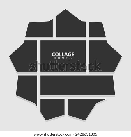 Unique photo collage design vector