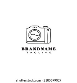 unique photography logo cartoon design template icon black modern isolated vector flat