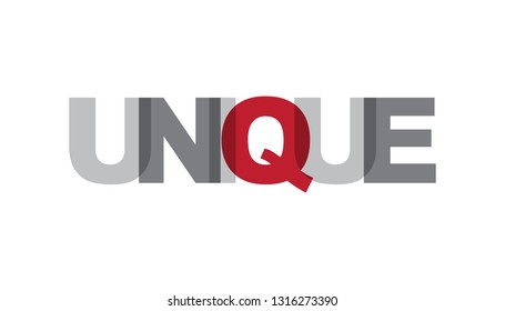 Unique, phrase overlap color. Concept of simple text for typography poster, sticker design, apparel print, greeting card or postcard. Graphic slogan isolated on white background. Vector illustration.