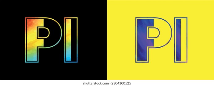 Logo de la letra PI exclusiva Plantilla vectorial de icono. Diseño de logotipo de alfabeto elegante de primera calidad para empresas