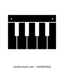 Unique Piano Vector Glyph Icon