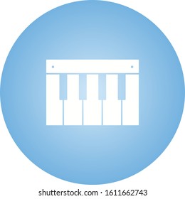 Unique Piano Vector Glyph Icon
