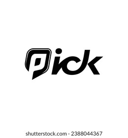 Unique pickleball logo with paddle integrated into the letters