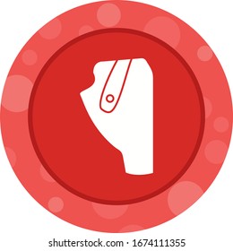 Unique Pistol Hostler Vector Glyph Icon