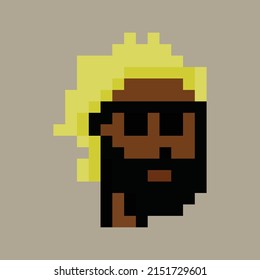 Unique pixel art cryptopunk concept NFT base art crypto art on non fungible token