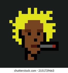 Unique pixel art cryptopunk concept NFT base art crypto art on non fungible token
