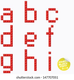 Unique Pixel Block Alphabet, Letters, Illustration, Sign, Icon, Symbol for Baby, Family, Education