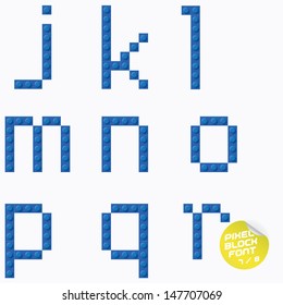 Unique Pixel Block Alphabet, Letters, Illustration, Sign, Icon, Symbol for Baby, Family, Education