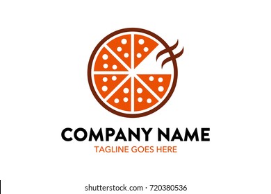 Unique Pizza Food And Drink Logo Template