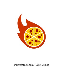 unique pizza logo illustration