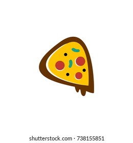 unique pizza logo illustration
