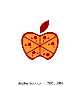 unique pizza logo illustration