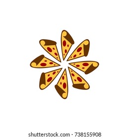 unique pizza logo illustration
