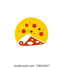 unique pizza logo illustration