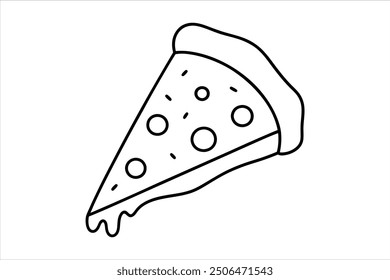 Unique Pizza Slice Silhouette Vector Art