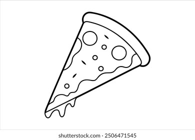 Unique Pizza Slice Silhouette Vector Art