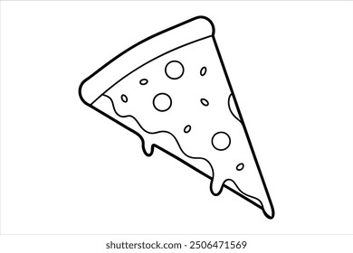 Unique Pizza Slice Silhouette Vector Art