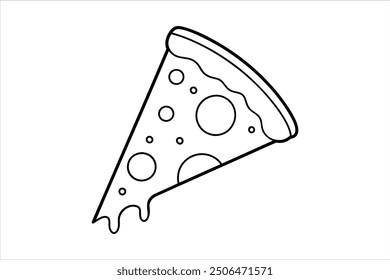 Unique Pizza Slice Silhouette Vector Art