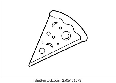 Unique Pizza Slice Silhouette Vector Art