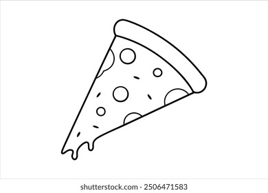 Unique Pizza Slice Silhouette Vector Art