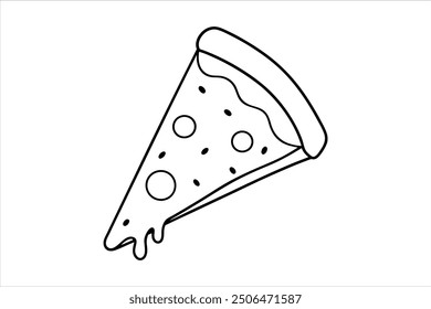 Unique Pizza Slice Silhouette Vector Art