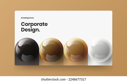 Unique placard vector design layout. Creative realistic balls handbill illustration.