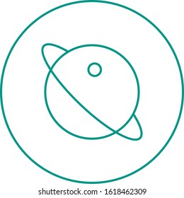 Unique Planet I Vector Line Icon