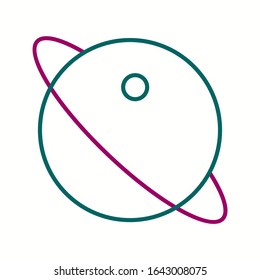 Unique Planet Vector Line Icon