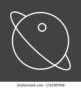 Unique Planet Vector Line Icon