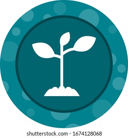 Icono de línea de vectores de planta único