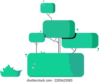 vector de plantas únicas, perfecto para elementos, medios sociales, etc