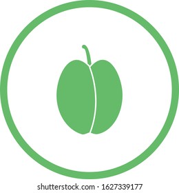 Unique Plum Vector Glyph Icon