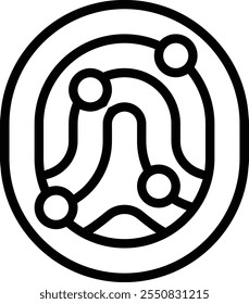 unique points icon. Thin linear style design isolated on white background