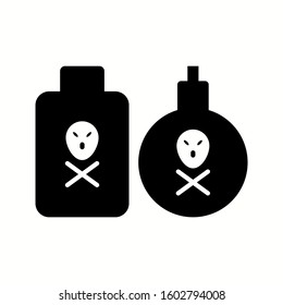 Unique Poisnous Chemical Vector Glyph Icon