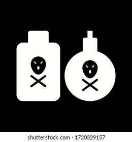 Unique Poisonous Chemical Vector Glyph Icon