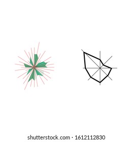 Unique Pole logo illustration, vector