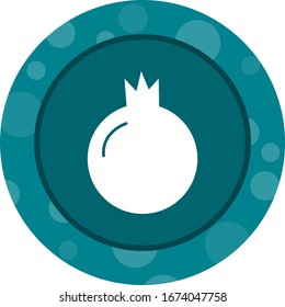 Unique Pomegranate Vector Glyph Icon