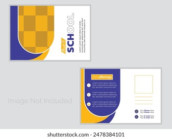 Einzigartiges Postkartendesign und Vorlage 