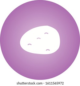 Unique Potato Vector Glyph Icon