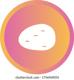 Unique Potato Vector Glyph Icon